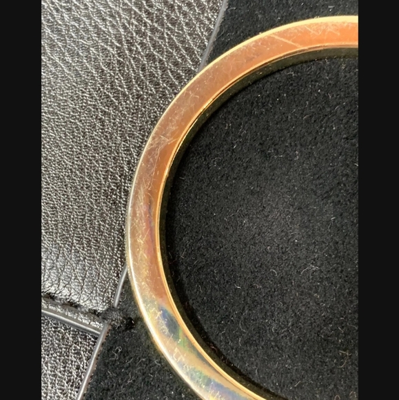 Zara Black and Gold Envelope Clutch Leather - Picture 10 of 10